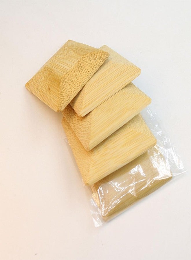 luzen 5Pcs 2.75 Inch Square Bamboo Pot Scrapers Pan Scraper Home Kitchen Clean Scraper Tool for Pans, Dishes, Bowls, Plates Cleaning Tools - Image 3